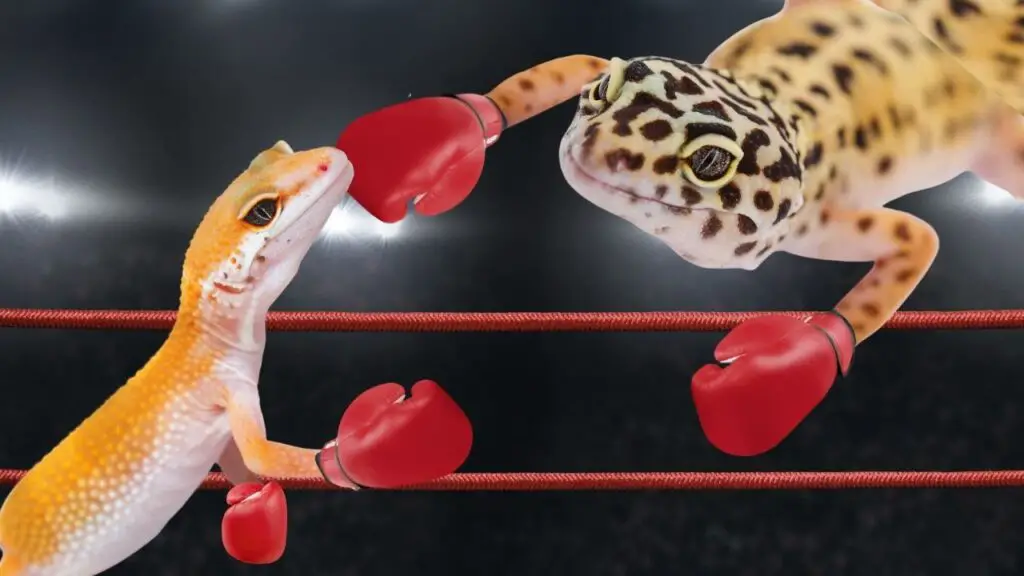 Leopard Gecko fighting